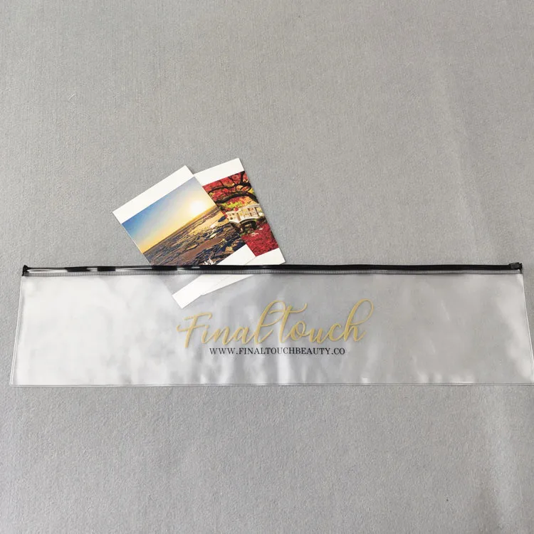 Biodegradable wig plastic packaging poly bag frosted zip lock hair extension bags