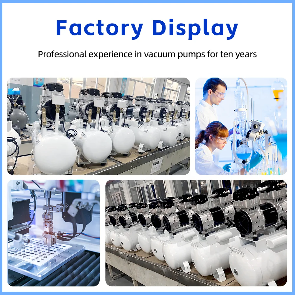 FVN-180H 220V 600W 120L/min -98KPa Industrial Mini Electric Oil Free Piston Air Pressure Vacuum Pump With 20L Air Pressure Tank