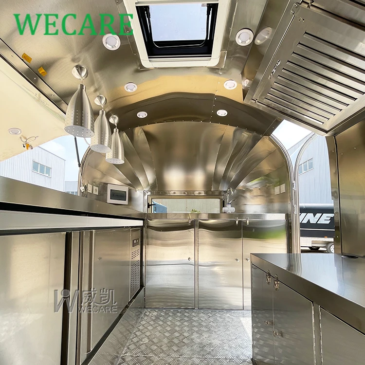 Wecare small fast bbq coffee ice cream food truck mobile coffee concession trailer drinks hotdog cart on wheels