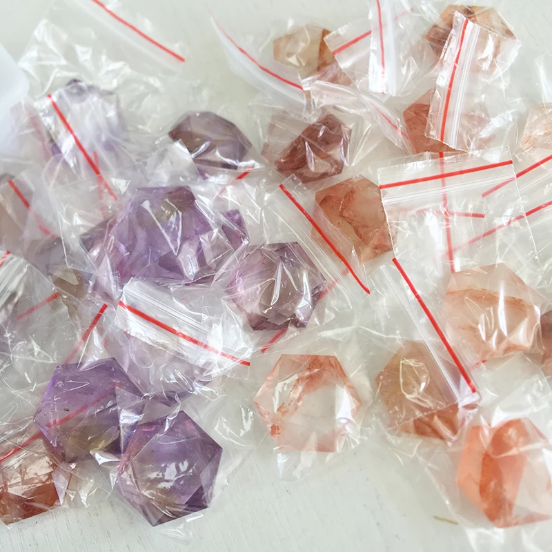 Natural Ornaments Crystals Pure Amethyst Rose Quartz Fire Quartz Hexagram Pendant