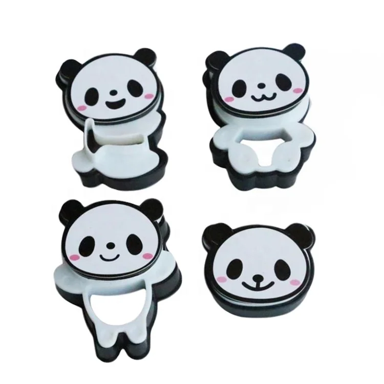 
Hand Cartoon Panda Cookies Cutter Stamp Rvs Biscuit Mould Set Baking Tools Cutter Tools Cake Decoration 4pcs/set Bakeware Mold 