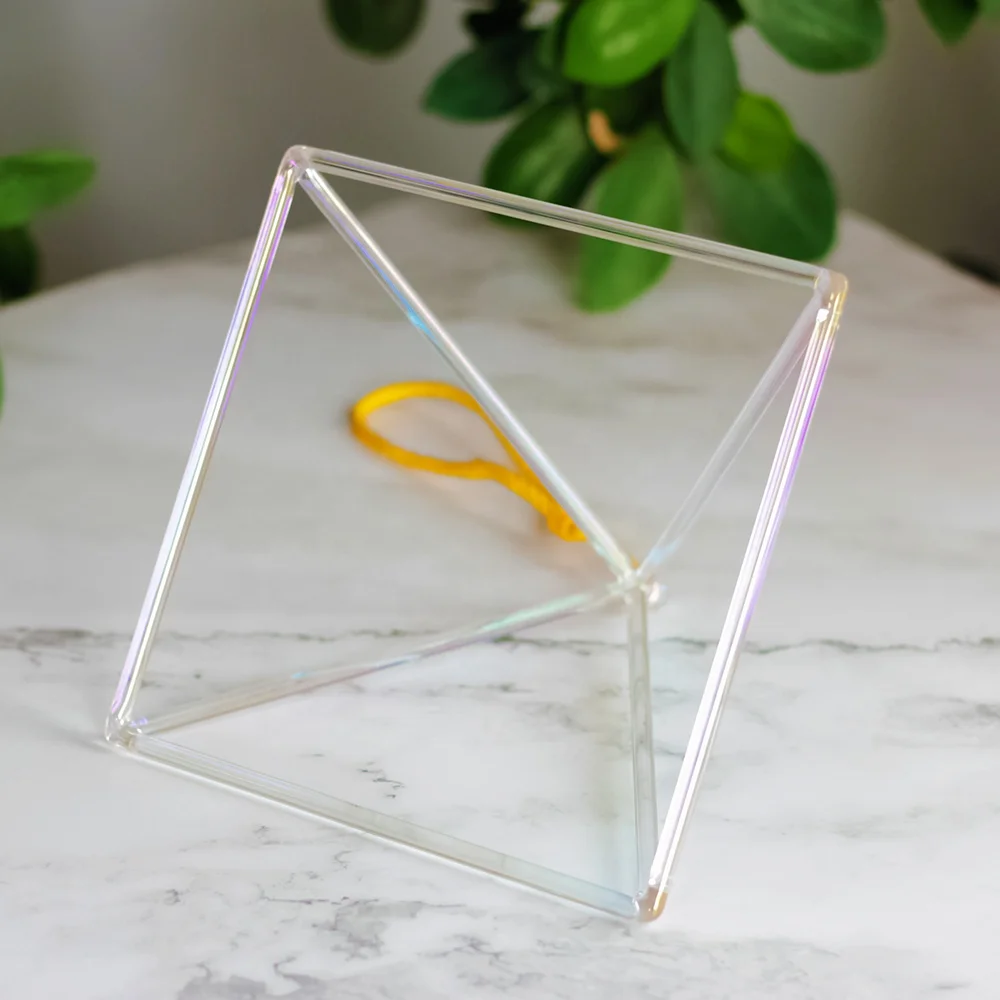 Хит продаж, пирамиды тела 3-14 дюймов для энергетической системы, балансирующие пирамиды с прозрачным кварцевым кристаллом, позолоченные пирамиды 7 цветов