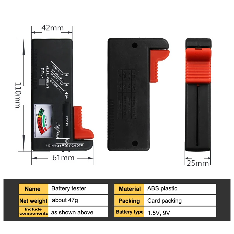 High quality wholesale pointer type digital portable automatic battery low current voltage power tester