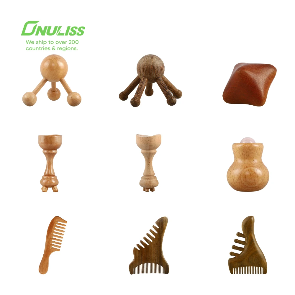 Anti Cellulite Massager Wood Wooden Therapeutic Massage Tool Lymphatic Massage Wooden Face Tool