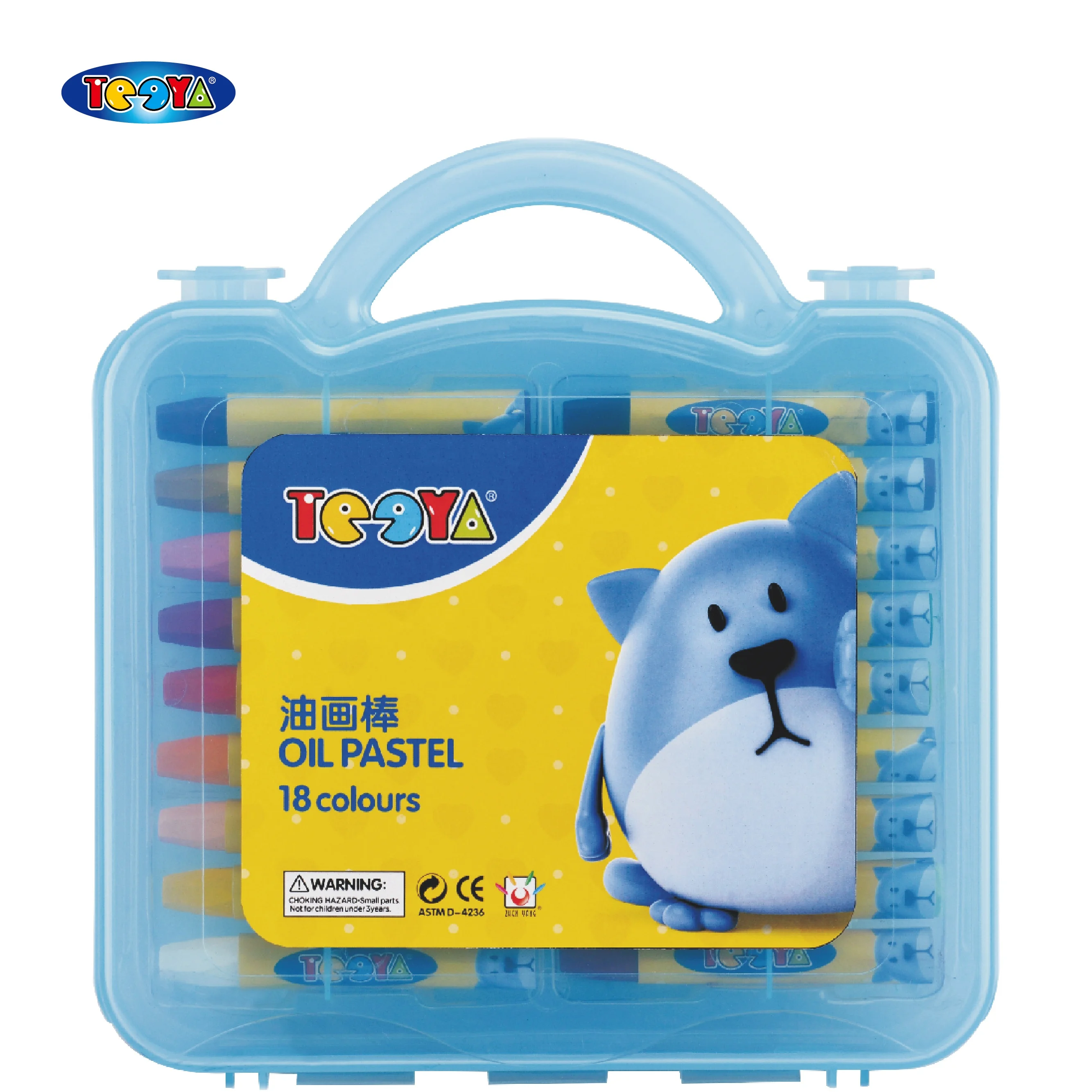 
12 COLOR 11X75MM HEXAGONAL OIL PASTEL IN PP BOX 