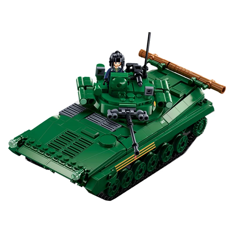 Sluban Building Block Toys B1136 BMP-2MS 3 IN 1 Infantry Tank 738PCS Bricks Compatible With Leading Brands Construction Kits