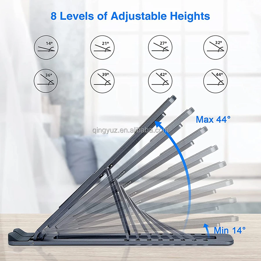 Hot Selling Notebook Computer Laptop Aluminum Holder Stand Folding PC Home Office Laptop Stand