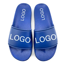 Fashion PVC Slide Slippers For Men Custom Logo,Sandal Mens Custom Footwear Slides,Custom Logo Blank Slide Sandals Men Slippers