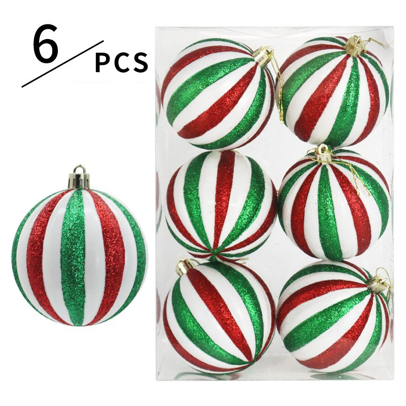 Hand-painted Christmas ball 6cm8cm set Christmas tree pendant 24pcs Christmas decorations