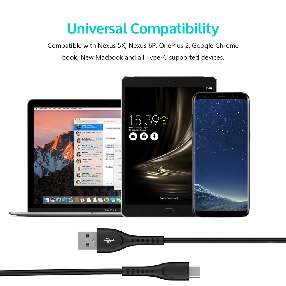 Tpe  Usb 2.0 Type C Usb Cable Fast Charging Data Transfer Usb Data Cable Charger
