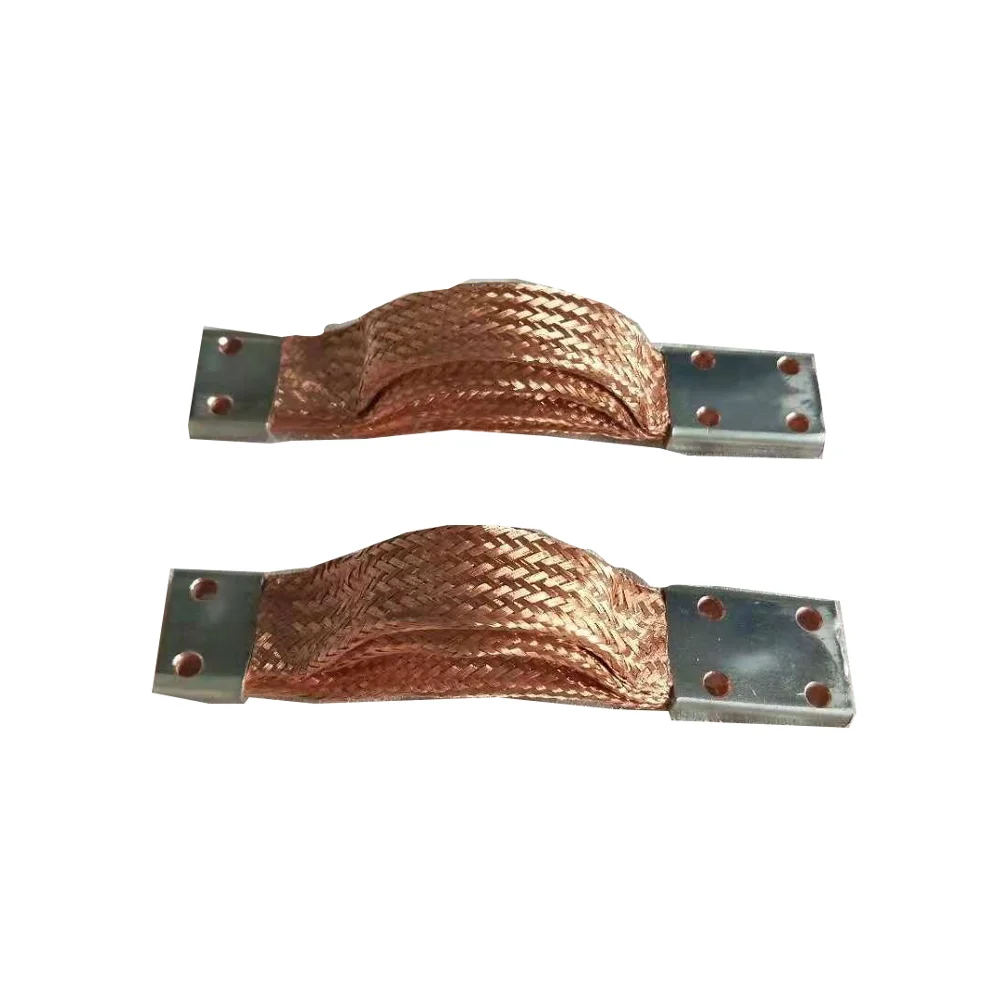 Flat braided cable, Copper Braid connectors,flat braided ground cable