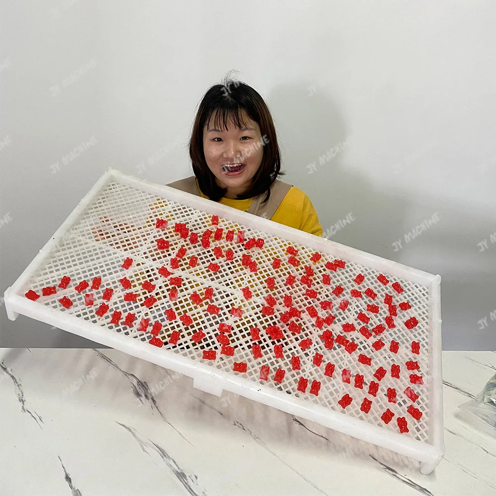 small automatic small jelly candy starch mogul line depositor gummy bear making machine candy starch mogul