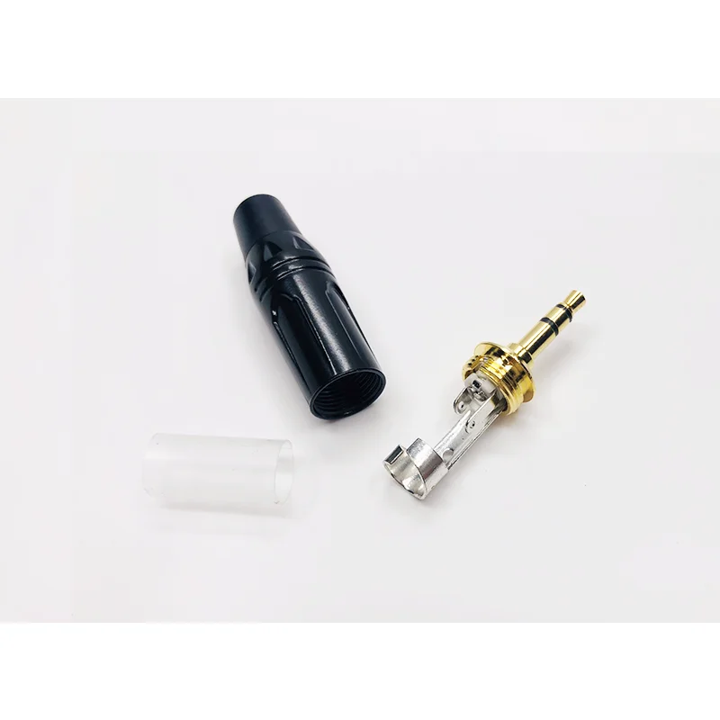 1/8 Male Stereo 3 Pole Connector Golden Plated OFC Pin For Headphone Earphone Headset DIY Audio Connector 3.5 TRS Jack Plug