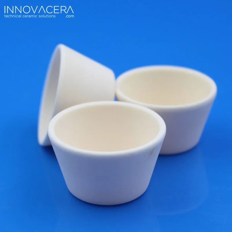 High Temperature 100ml 95 99 Ceramic Crucible Casting Alumina Ceramic Crucible Cup