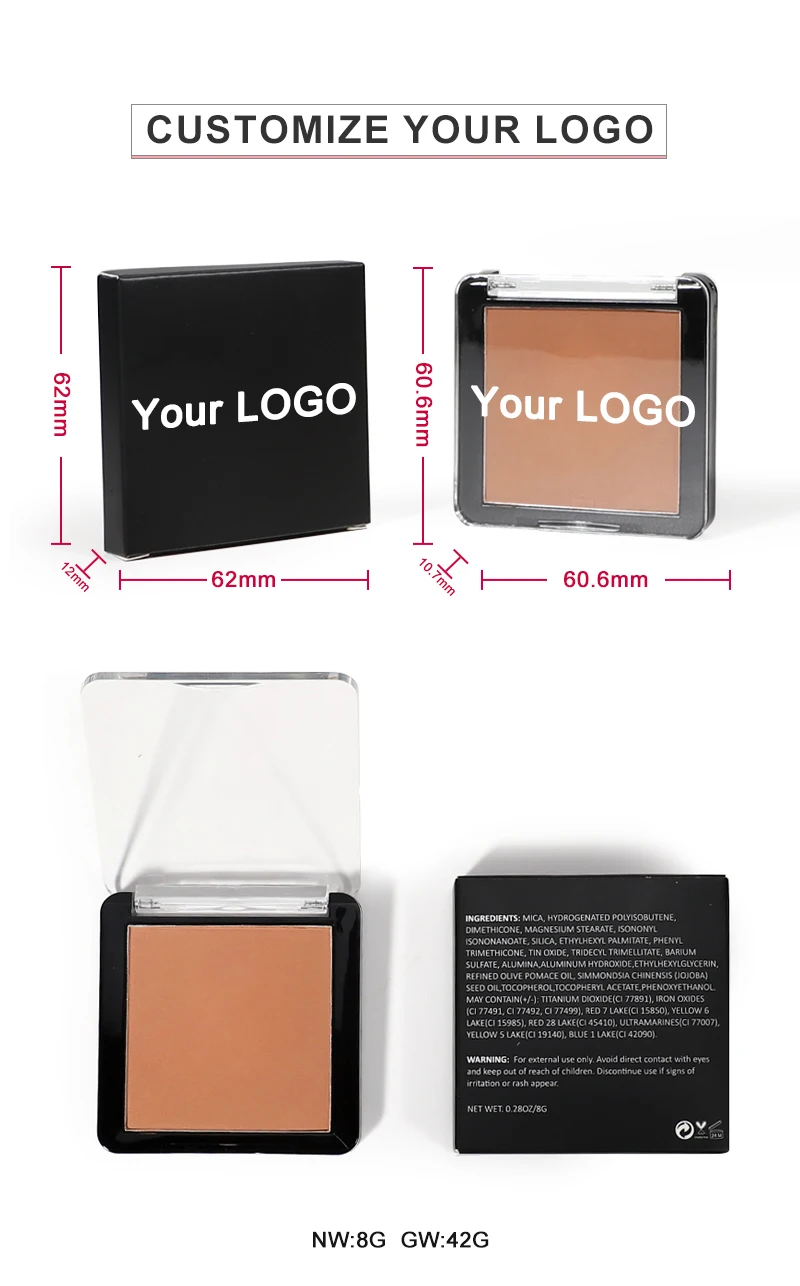 Ochain Hot Selling Makeup Natural Waterproof  Compact Foundation Pressed Powder