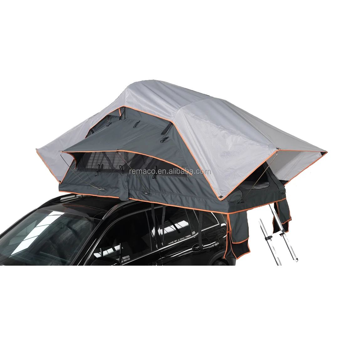 Outdoor Camping Quick Automatic Small 1 2 Person Diagonal Bracing Type Soft Shell Car Roof Top Tent