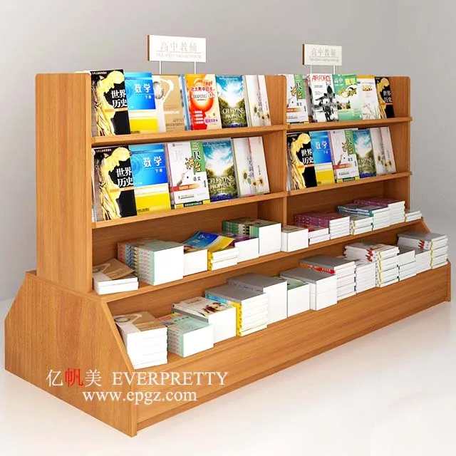 Double Side 3 Tier Steel Book Trolley with 3 Sloping Shelves at Epual Heights with 4 Castors