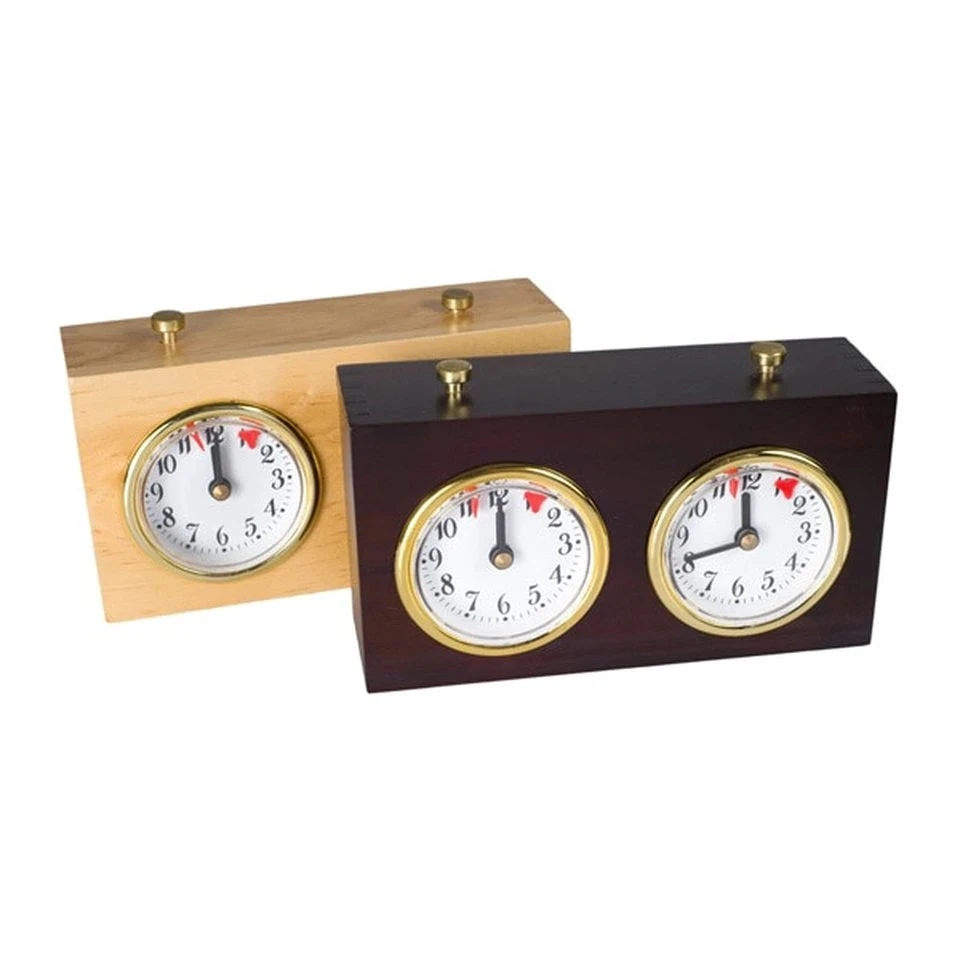 Mechanical wood chess timer
