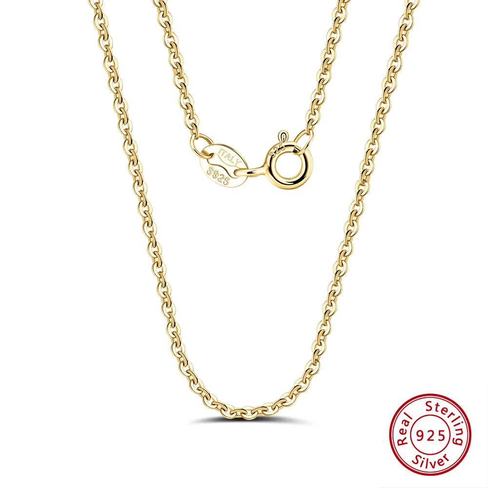 RINNTIN SC20 Wholesale chaine au cou Silver Chain Solid 925 Sterling Silver O Cross Chain Necklace for Women