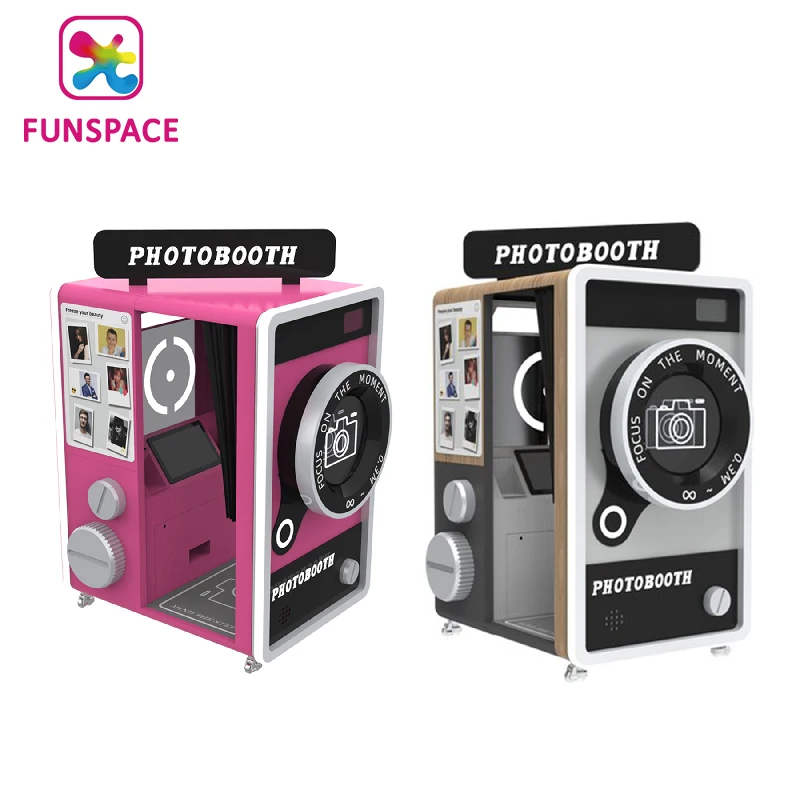 Funspace Selfie Arcade Camera Self Service Instant Print Photo Booth Kiosk Vending Machine Photo Booth With Printer And Camera