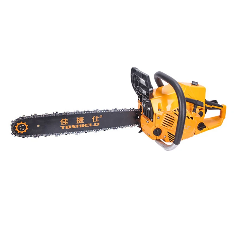 J01-6518 бензиновая бензопилу с 62CC 2-х тактный Большой мощный цепная пила машина с двигателем на бензине для тяжелых условий эксплуатации цепная пила
