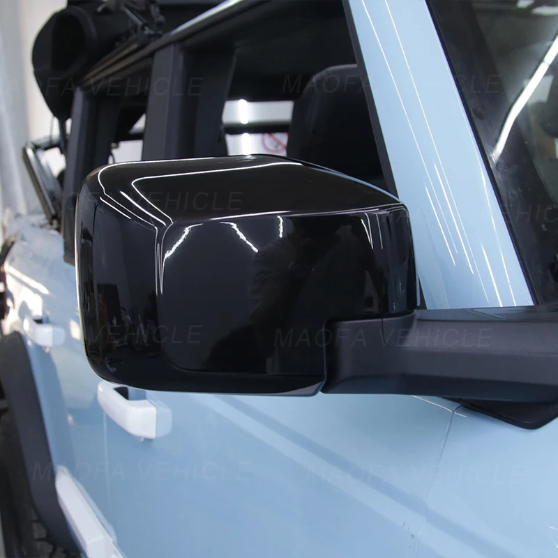 High quality accessories ABS Rear View Rearview Mirror Wing Cover Trim For Ford Bronco 2/4 door 2021 2022 2023