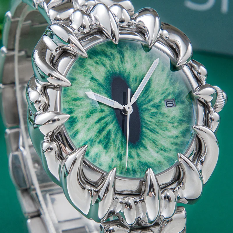 Custom Design Strange Twisted Claw Unique Watch Japan Movement Stainless Steel Quartz Watches for Men With Date