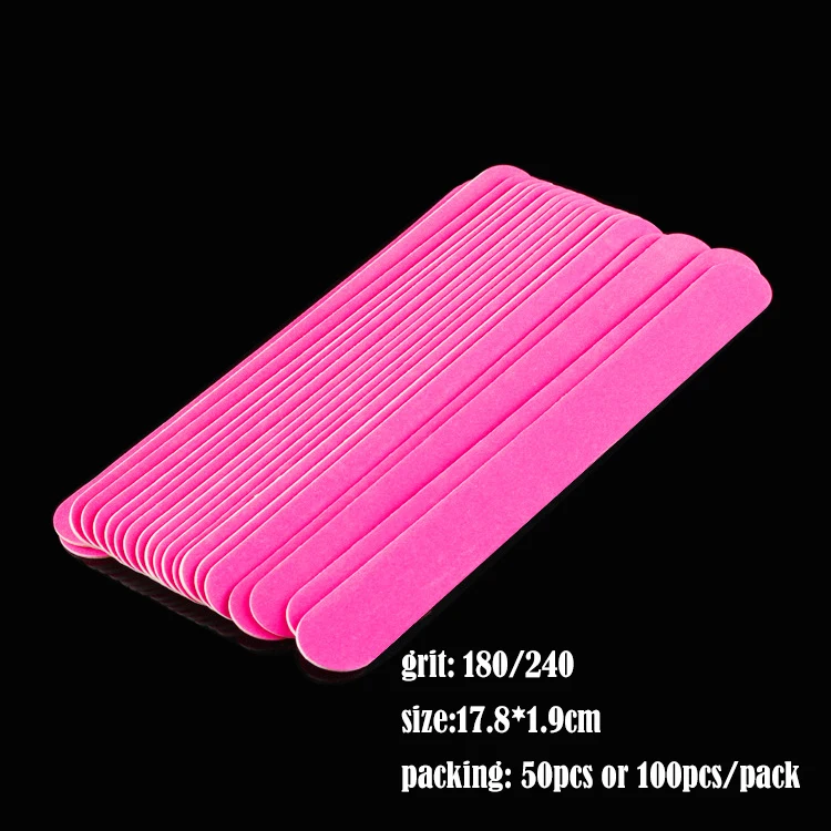 Middle cheap colorful wooden nail file abrasive 100/180/240 grit emery board nail file professional