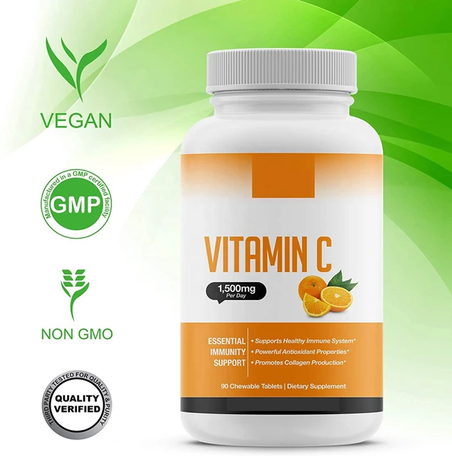 Hot selling zinc containing, pure and original oranges boost immunity 60 capsules vitamin C gummies