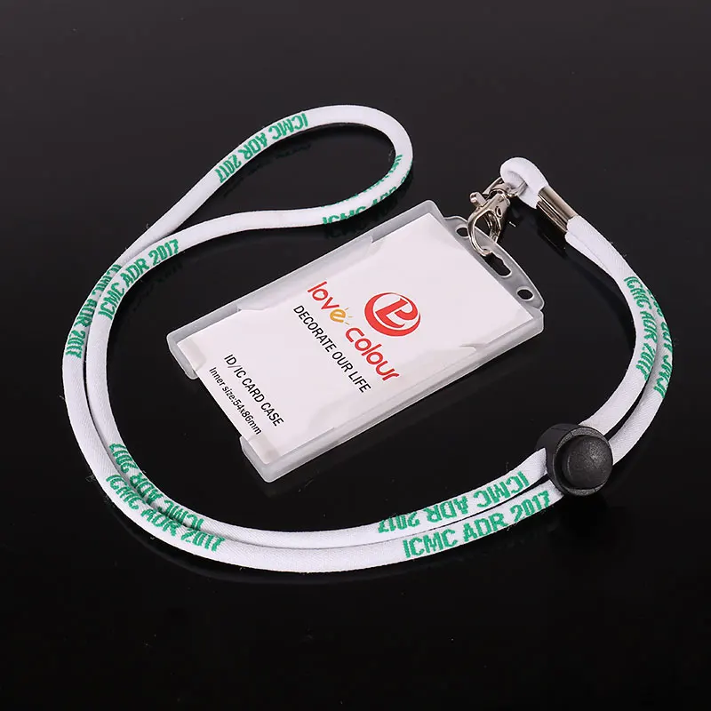 Special Lanyards woven safety lanyard metal hooks with RFID NFC PVC card