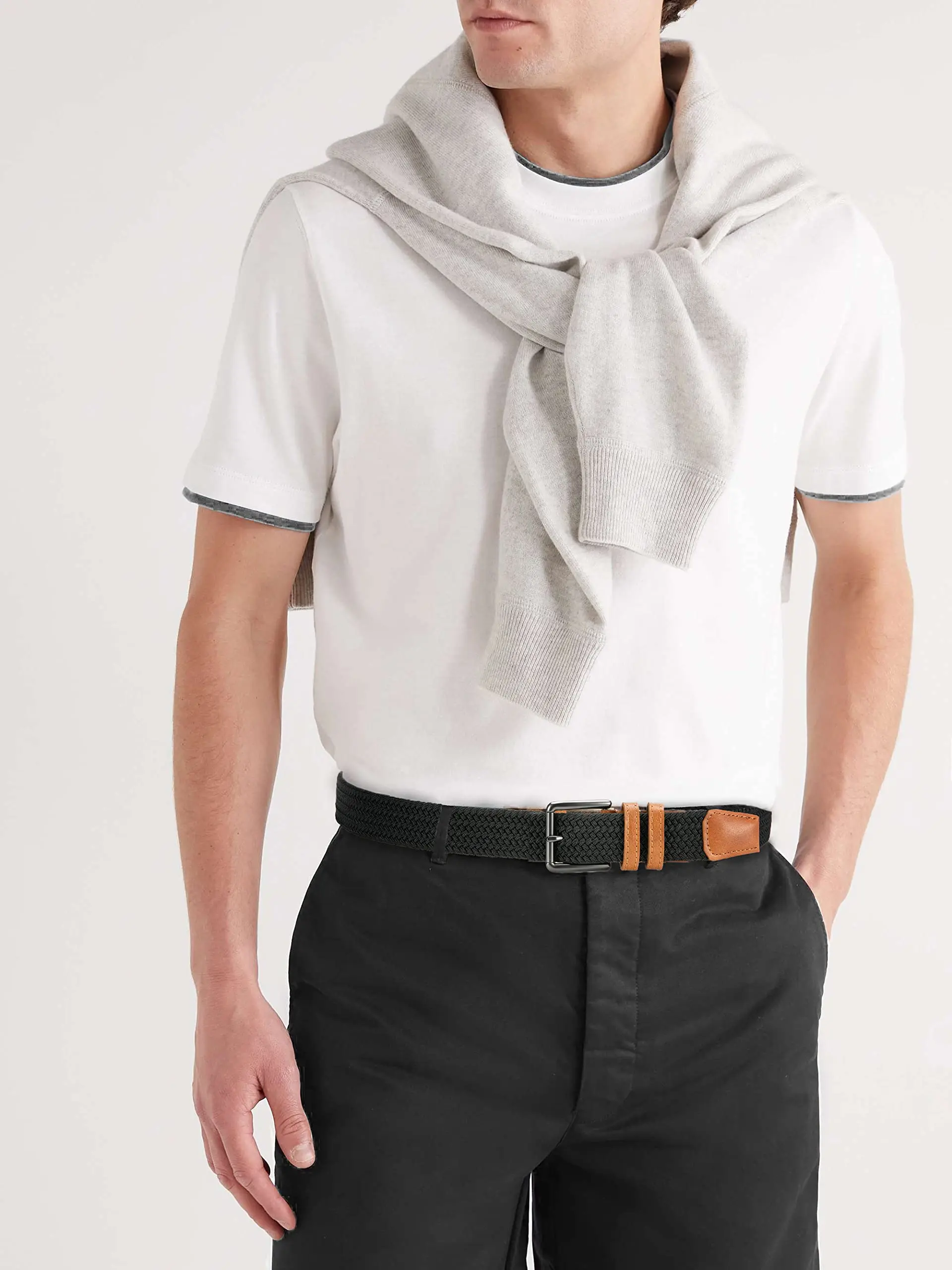 Woven Stretch Braaided Belt Wholesale High Quality Customized Elastic Stretch Waist Adjustable Wed Canvas Belts for Man Women