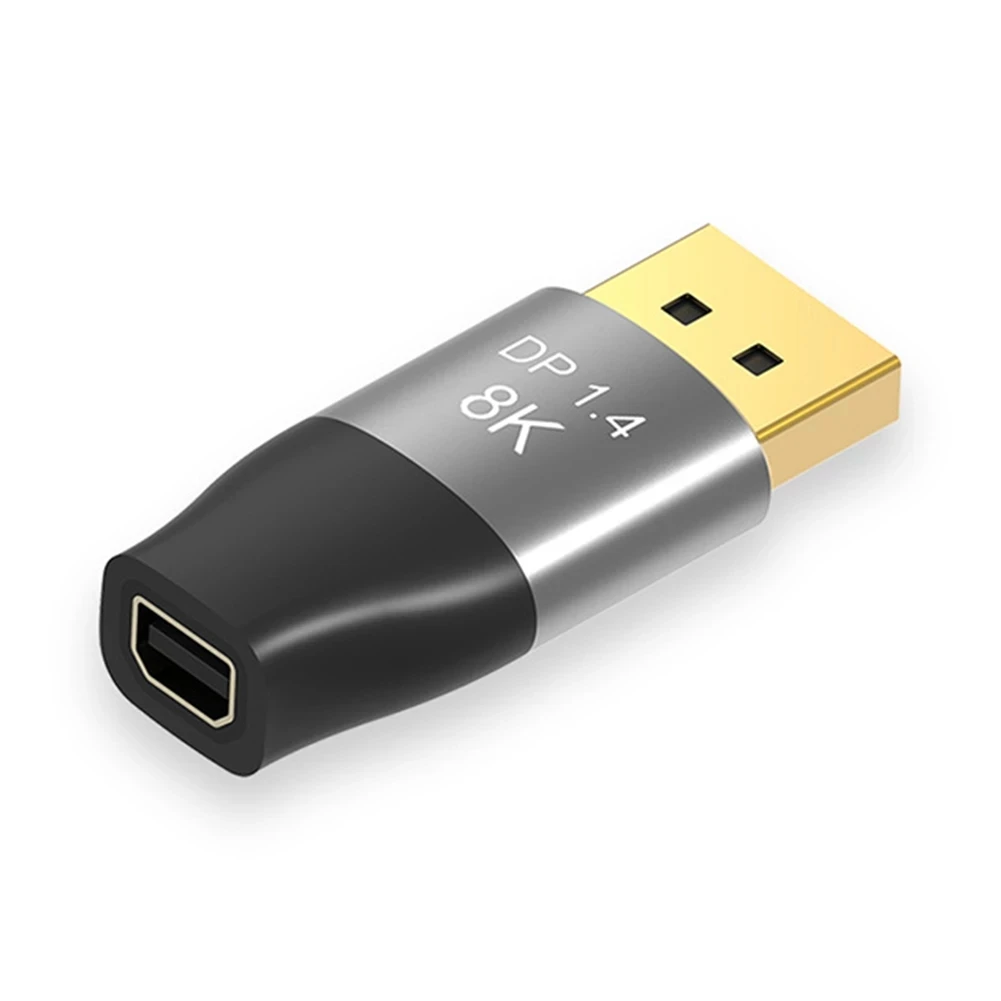 Двунаправленный переходник Mini DP-DP на DP 4K 144 Гц, 8K 60 Гц, двунаправленный переходник DisplayPort «Папа-Мини», конвертер «Мама» для компьютера, ПК