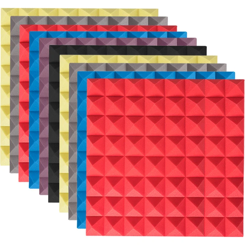 
Soundproof Acoustic Foam Panel Noise Deandening Adhesive Pyramid Treatment High Density Sponge 