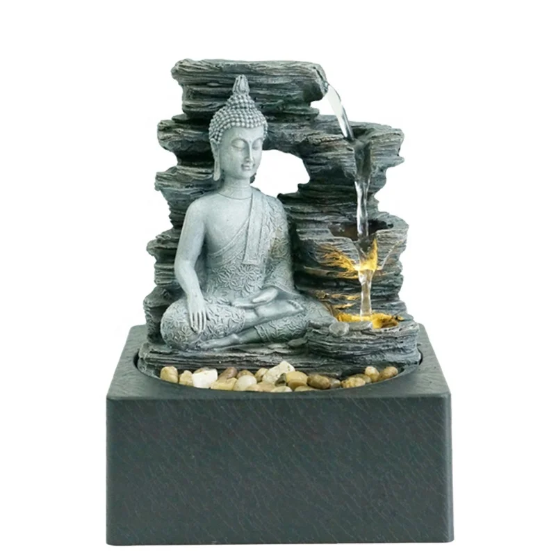 Factory hot sales Modern design outdoor water fountains table buddha water fountain resin buddha water fountain
