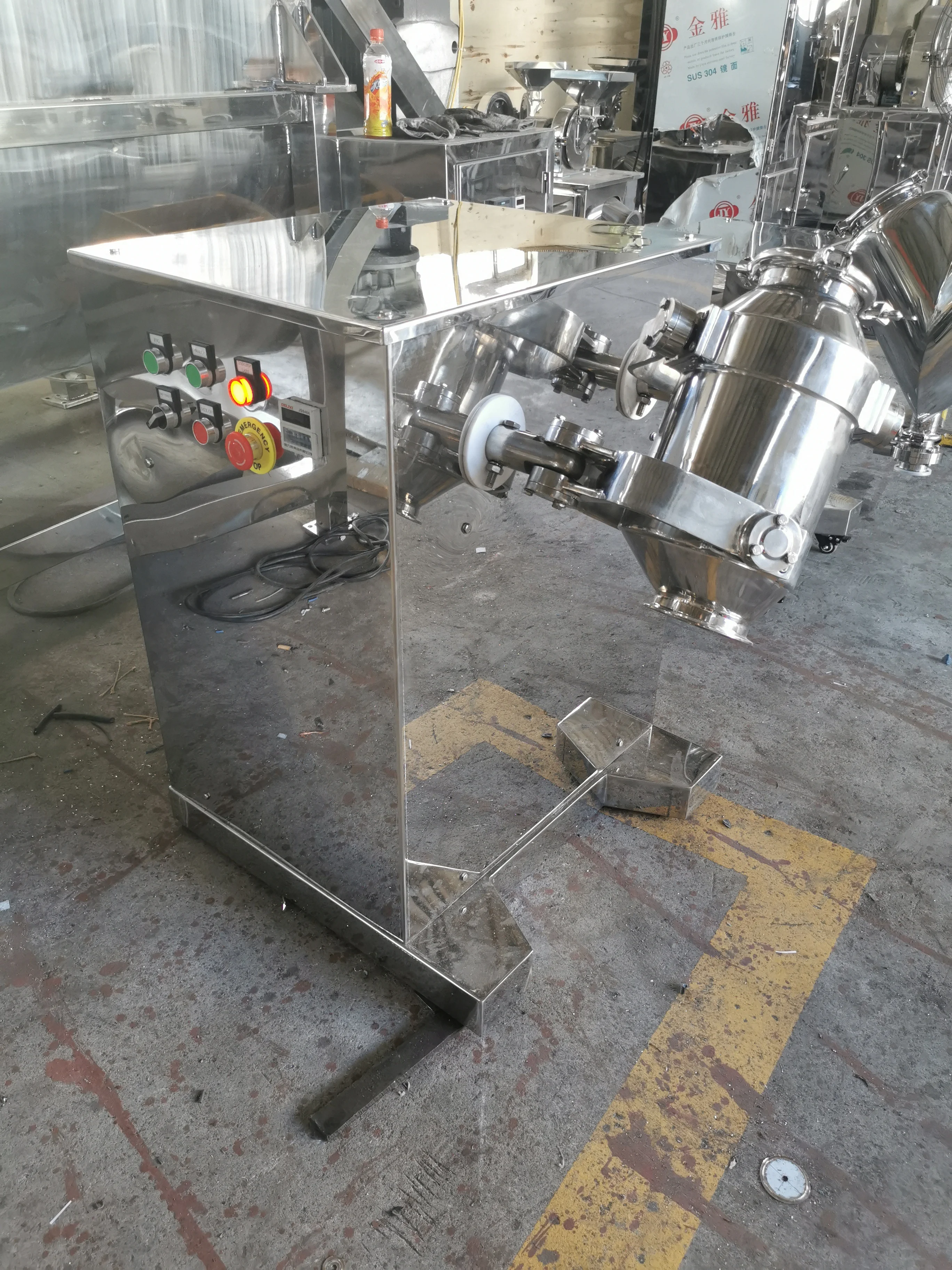 CE industrial 3d three dimensional food powder mixer mixing machine stainless steel lab chemical rotation blender equipment