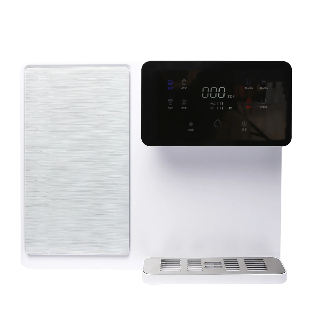 Desktop Reverse Osmosis System Hot And Cold Water Cooler Dispenser Machine With Water Filter