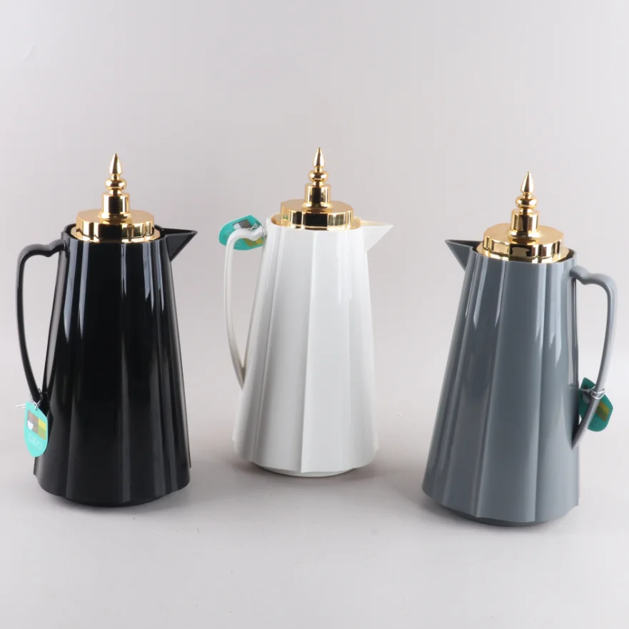 Carafe 1L Glass Inner  Insulated thermos flask keep water cold and hot for 24 hours coffee vacuum stainless steel jug Kettle