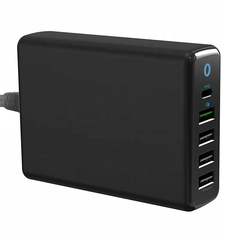 12A 5 Port Charging Head PD 60W Charger Accesorios Para Celulares Usb-c 20W Power Adapter Multiple Usb Charger Station Hub