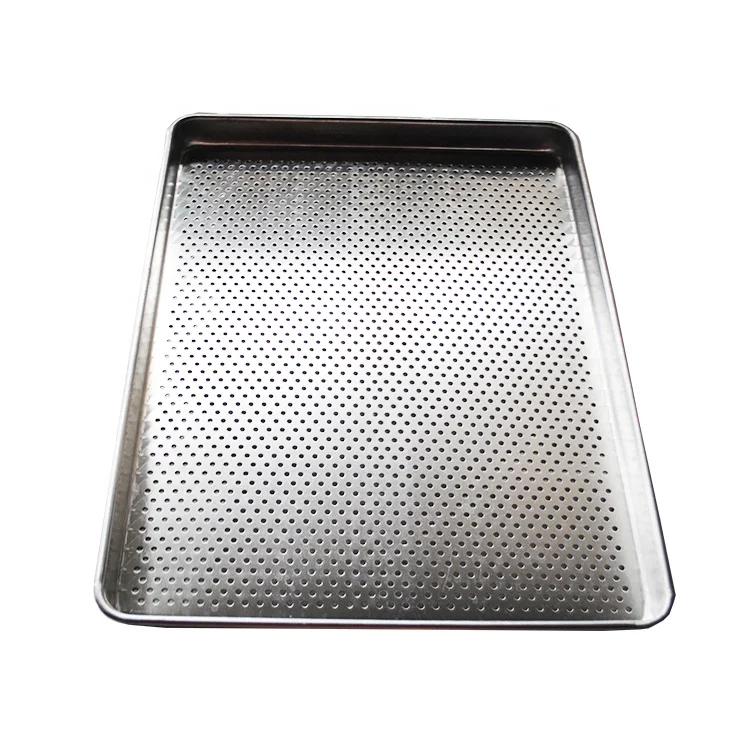 Handmade Aluminum Perforated Half Sheet Pan For Baking Half Size Bakery Sheet Tray Metal Cookware Bakeware