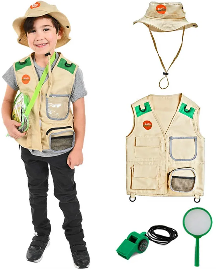 Halloween carrival premium washable dress up trunk set kids explorer toys doctor toys gardeners toys funny costume