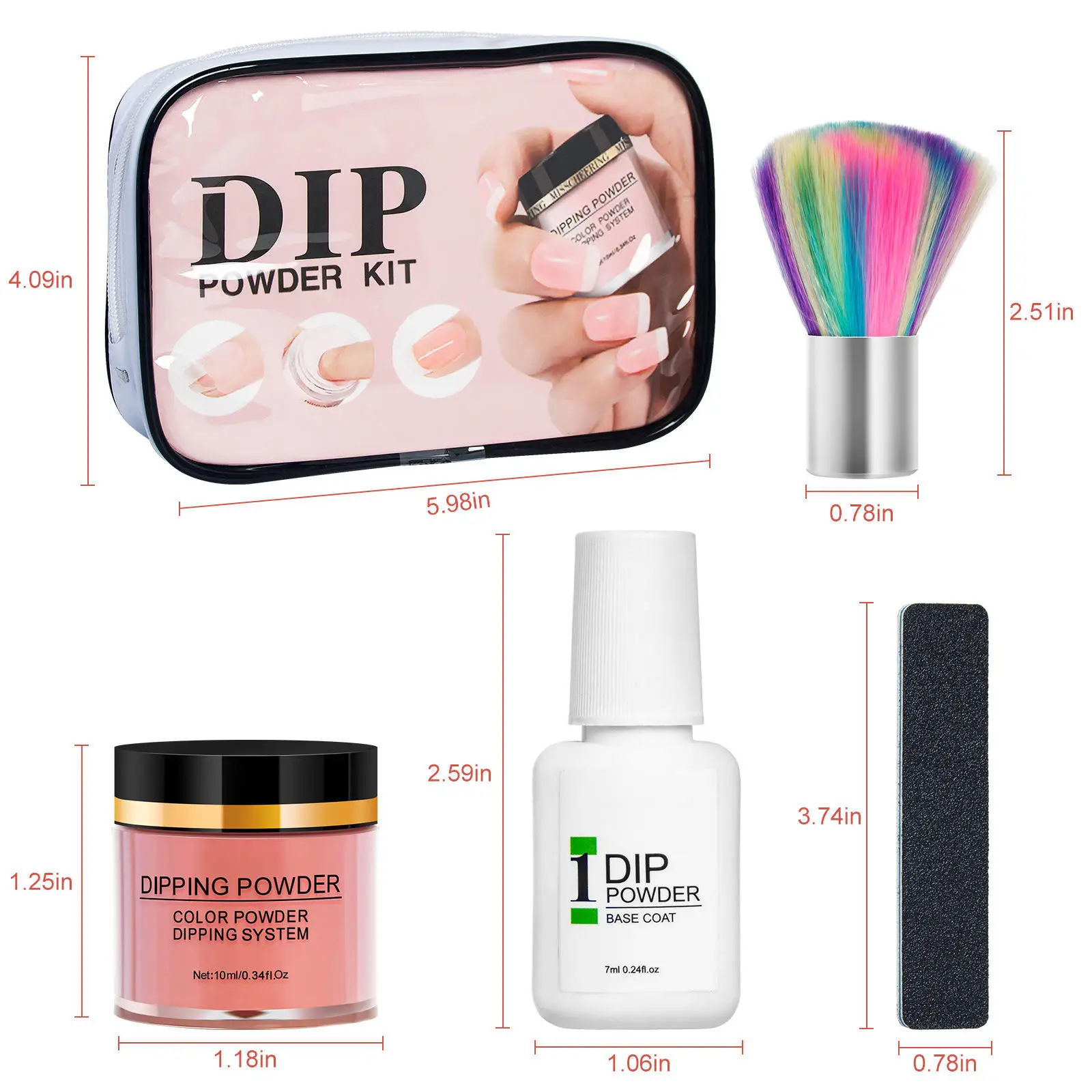 Custom Private Label 3 in 1 Acrylic Powder set Wholesale Private LOGO Nail Dipping Nail Acrylic Powder Essential Kit