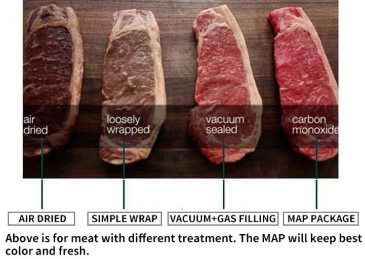 LY 280 modified atmosphere food vacuum sealing machine map packaging machine meal food tray sealing machine with gas flush