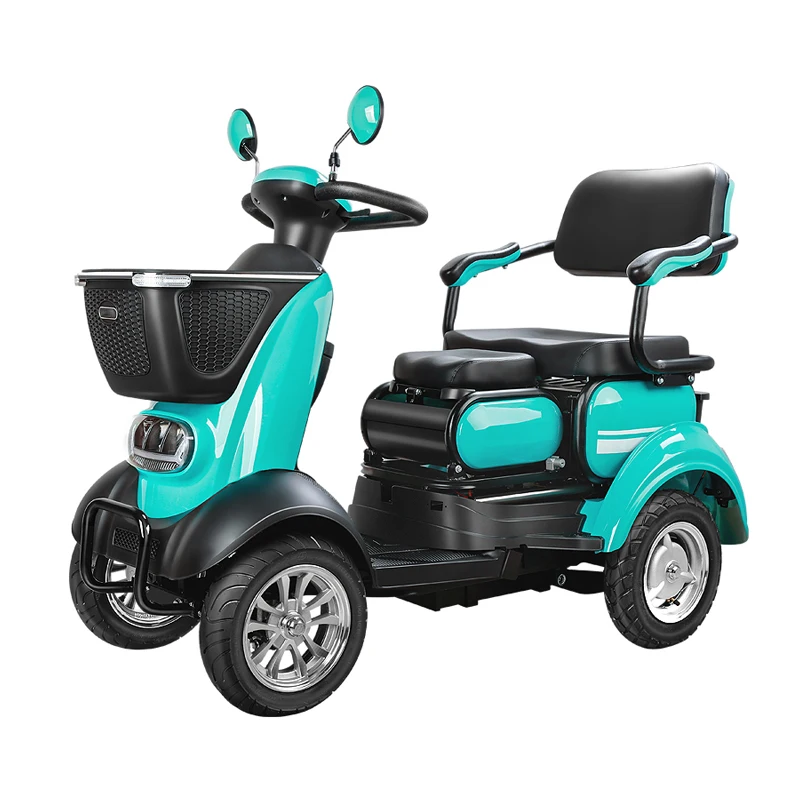 Low Speed Elderly Care Magnetic Brake 4 Wheel Mobility Electric Scooter