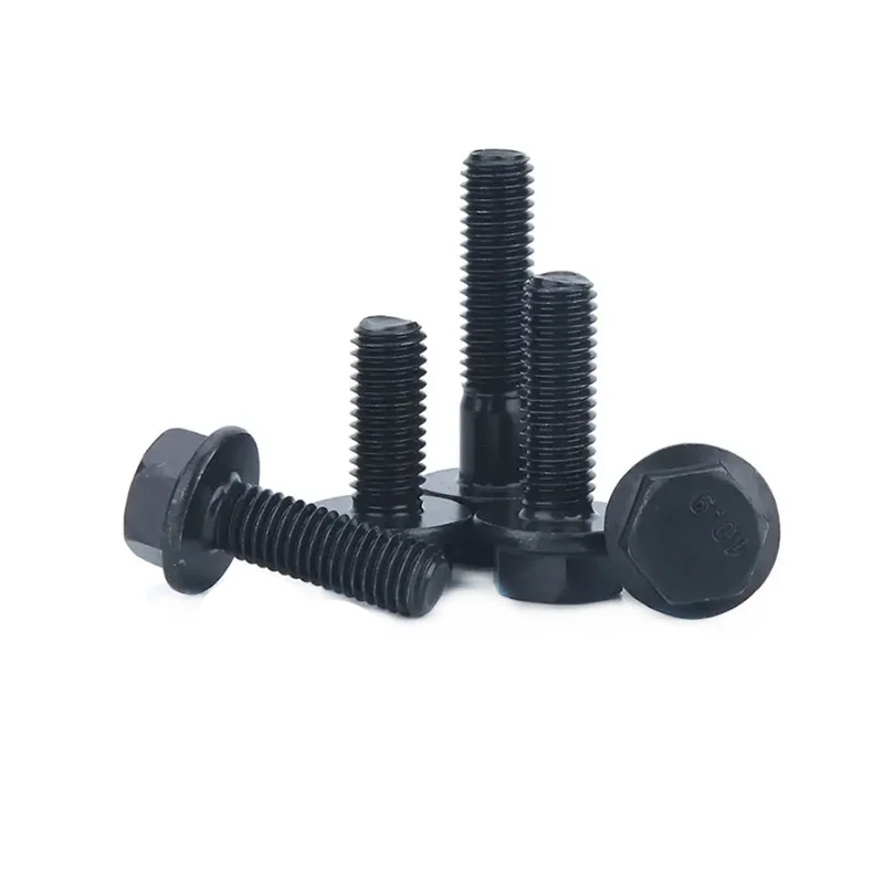 Factory Wholesale DIN 6921 8.8 Grade M5 M6 M8 M10 M12 M14 M16 M20 Steel Zinc Plated Titanium Hex Flange Head Bolt Screw