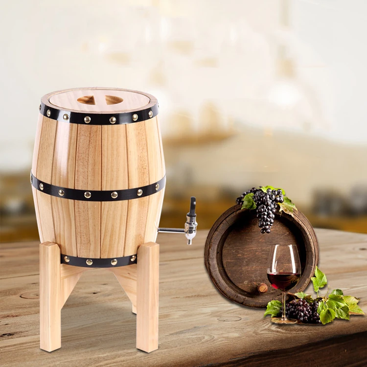 3l 5l Bar Red Wine Ice Beer Barrel Handmade Cheap Custom High Quality Natural Wooden Oak Wine Barrel