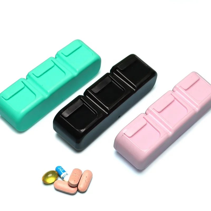 2022 Новый благоприятный полипропиленовый материал, контейнер для хранения таблеток с 3 отделениями, органайзер для лекарств