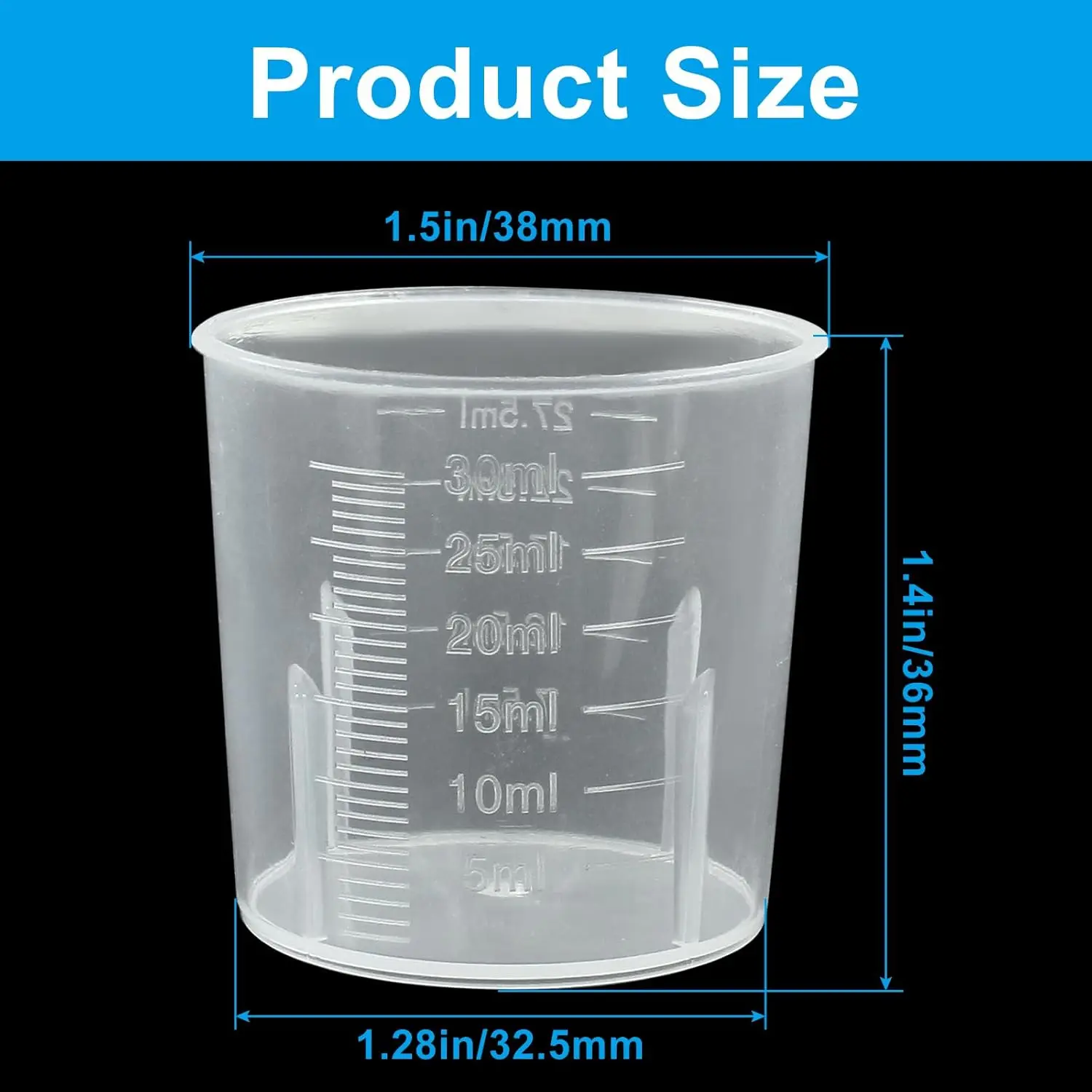 10ml15ml20ml30ml plastic measuring cup measuring cylinder pp with scale medicine cup Laboratory Tool