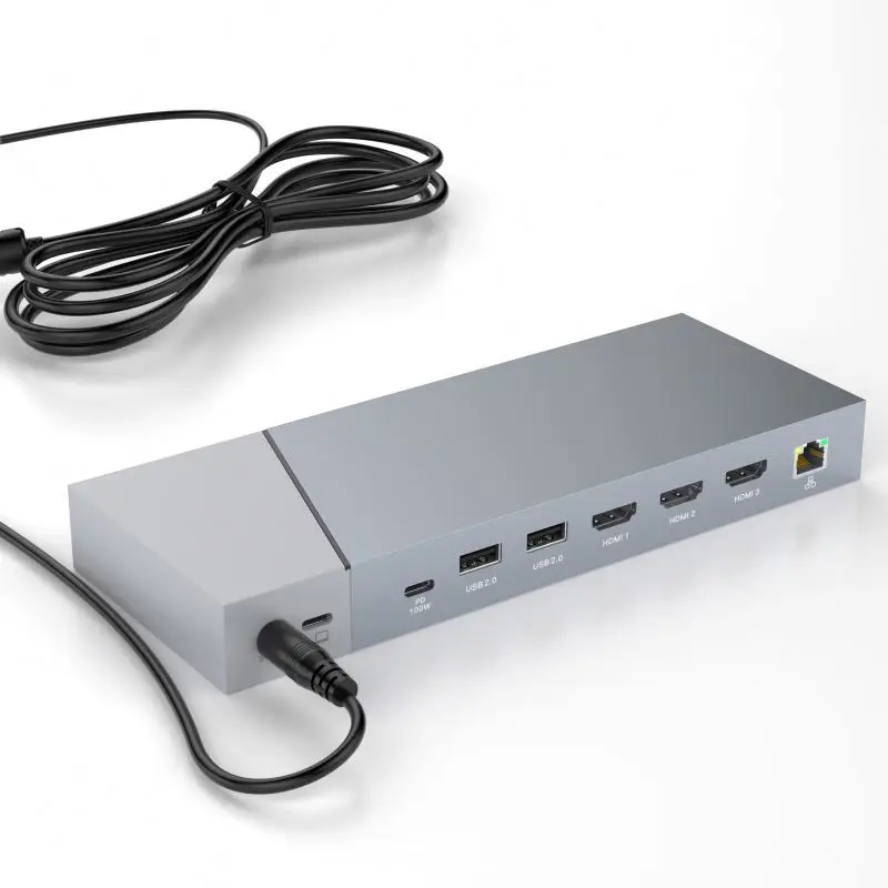 16 In 1 Type C Alt Mode USB3.1 Hub 100W Power Delivery Dock 4K 30HZ Triple HD*MI DisplayLink Docking Station for Laptop PC