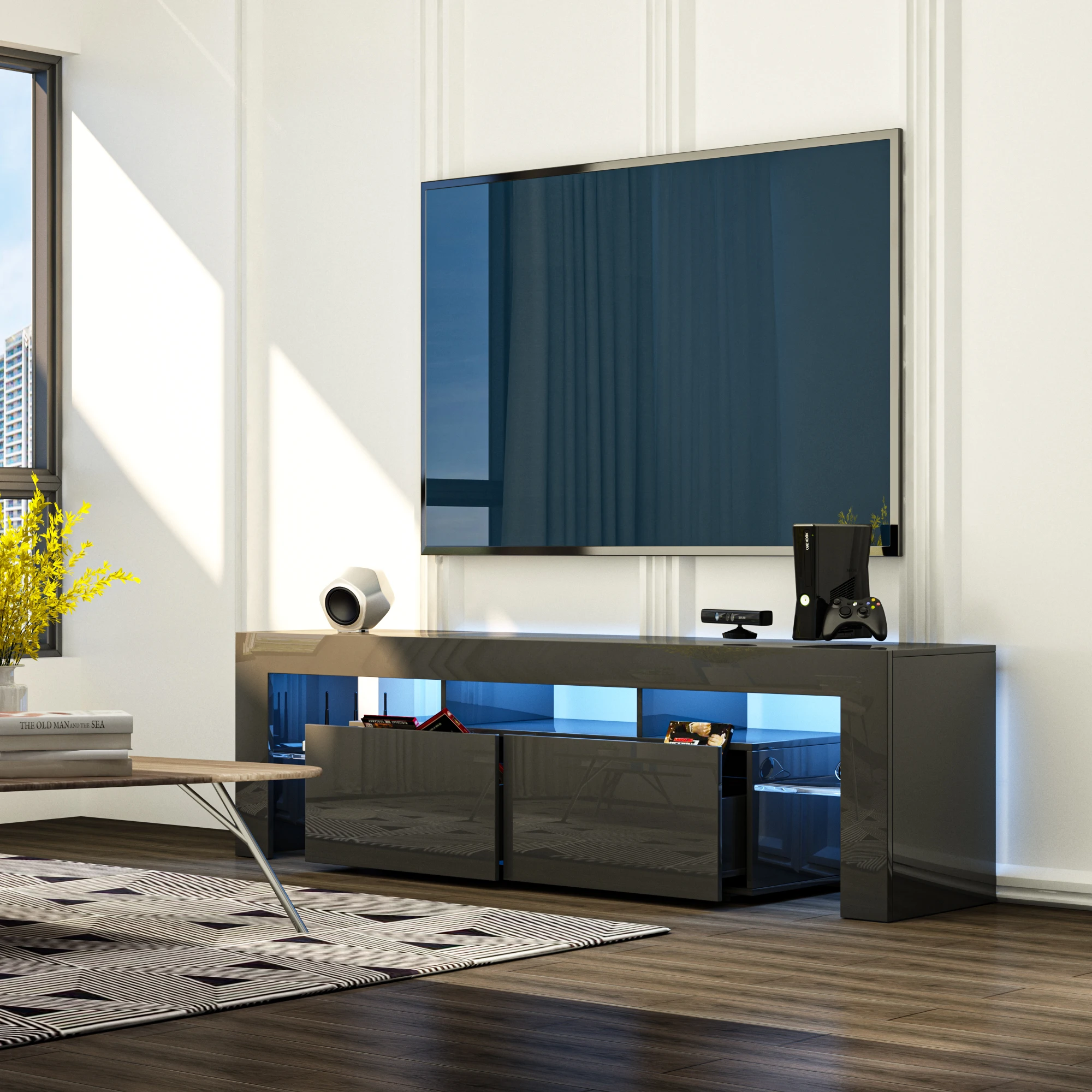 modern white tv table stand media console tv entertainment unit wooden tv cabinet living room furniture