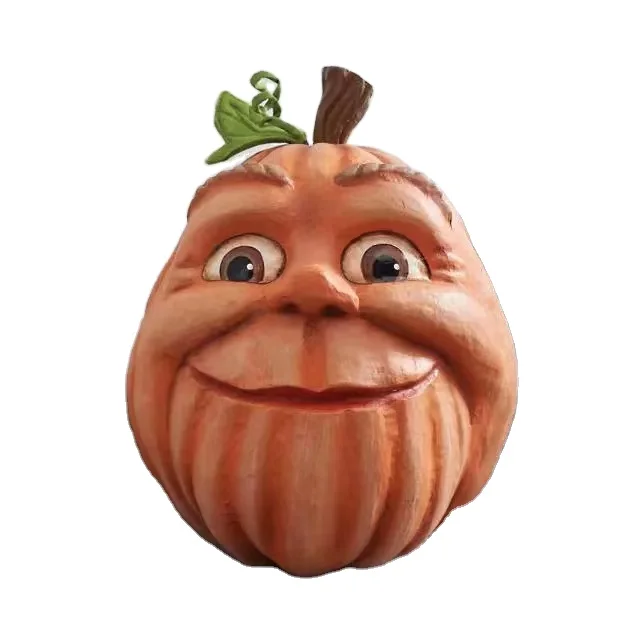 ODM OEM Creative Halloween Pumpkin Head Halloween Outdoor Decorations Resin Pumpkin Figurines Custom Resin Crafts